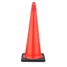 36" Orange Traffic Cone, 15 lb Black Base