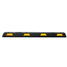 Parking Stop with Reflective Stripes