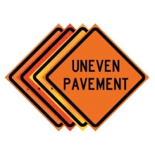 48" x 48" Roll Up Traffic Sign - Uneven Pavement