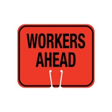 Traffic Cone Sign- WORKERS AHEAD