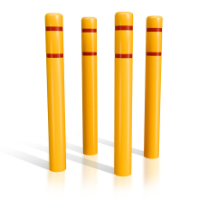 Bollard Cover 7" x 60" w/Reflective Tape - Pack of 4