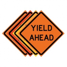 48" x 48" Roll Up Traffic Sign - Yield Ahead