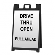 Deluxe Sign Frame - Drive Thru Open