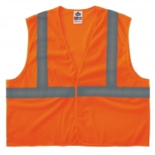GloWear 8205HL Custom Logo Hi-Vis Safety Vest - Type R, Class 2, Hook + Loop 
