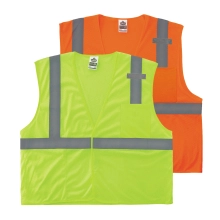Economy GloWear Mesh Hi-Vis Safety Vest - Type R, Class 2 - Hook & Loop - Dual Size