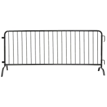 Crowd Control Galvanized Steel 8ft Barricade w/Bridge Feet