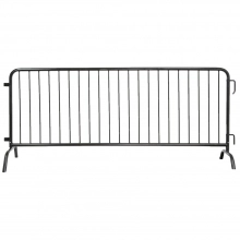 Crowd Control Galvanized Steel 8ft Barricade w/Bridge Feet