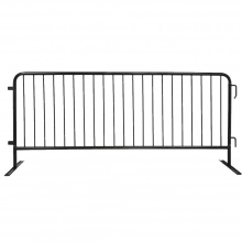 Crowd Control Galvanized Steel 8ft Barricade w/Flat Feet
