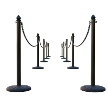 Plastic Heavy Duty Post and Chain Kit includes 10 Posts & 100' Chain