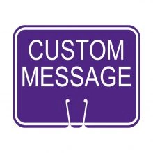 Traffic Cone Sign - CUSTOM MESSAGE (Purple)