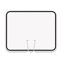 Traffic Cone Sign - White - Blank w/Black Border
