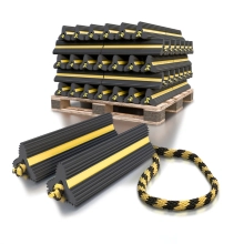 Aircraft Wheel Chocks Pair w/Connecting Rope - 30 Pack