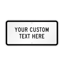 High Intensity Reflective Aluminum Sign - Select Size