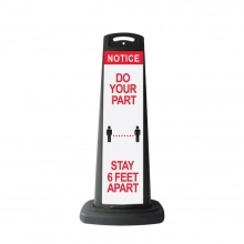Trailblazer XL Black Vertical Panel - Notice Do Your Part 6 Feet Apart