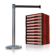 Stainless Finish Premium Stanchions w/Retractable Belt - 20 pack