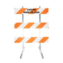 Type III Plastic Panel Barricade w/Steel Legs
