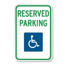 Official MUTCD Reserved Parking ADA Traffic Sign 12x18