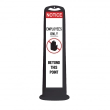 Trailblazer XL Black Vertical Panel - Notice Employees Only Beyond This Point