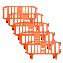 Orange Movit Plastic Crowd Control Barricade - 30 Pack 
