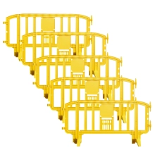 Yellow Movit Plastic Crowd Control Barricade - 30 Pack