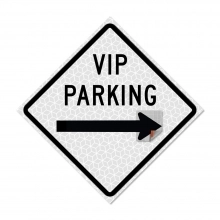 White Roll Up Traffic Sign - VIP Parking