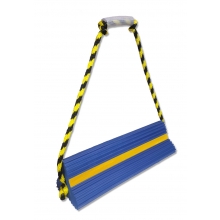 Custom Blue 20" Aircraft Chock w/Rope & Vinyl Handle 