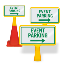 ConeBoss Sign: Event Parking w/Arrow