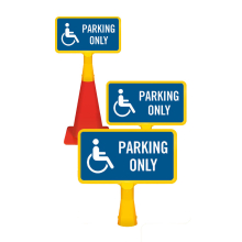 ConeBoss Sign: Parking Only w/Handicapped Symbol