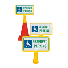 ConeBoss Sign: Reserved Parking w/Handicapped Symbol