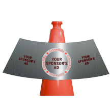 ConeAds Custom 6" Cone Collar Sleeve for 28" Traffic Cones - 100 Pack