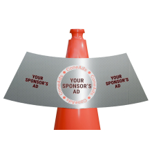 ConeAds Custom 6" Cone Collar Sleeve for 28" Traffic Cones - 1000 Pack
