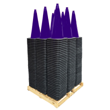 Exclusive Pallet Bundle 28" Purple Traffic Cones, 7lb Black Base