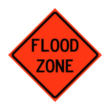 Flood Zone Roll-Up Traffic Sign