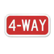 4-Way STOP Sign Companion Aluminum Sign