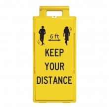 Lamba Floor Stand - 6 ft Keep Your Distance