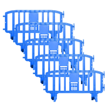 Blue Movit Plastic Crowd Control Barricade - 30 Pack