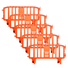 Orange Movit Plastic Crowd Control Barricade - 30 Pack