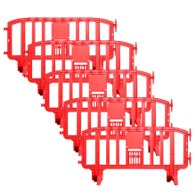 Red Movit Plastic Crowd Control Barricade - 30 Pack