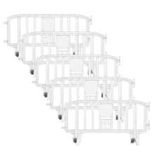 White Movit Plastic Crowd Control Barricade - 30 Pack Pallet