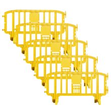 Yellow Movit Plastic Crowd Control Barricade - 30 Pack