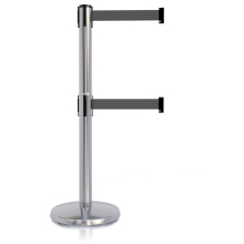 Pro Series Dual Line Retractable Belt Stanchion - 10 Ft Belt