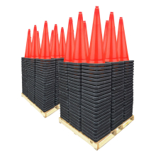 Two Pallets 36" Orange Traffic Cones, 12 lb Black Base