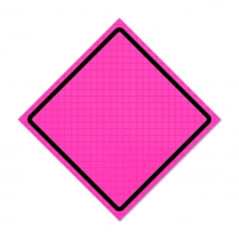 48" x 48" Pink Roll Up Traffic Sign - Custom/Blank 