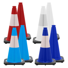 Patriotic 18" Traffic Cone, 3 lb Black Base - Select Color