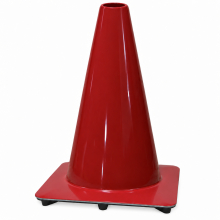 12" All Red 1.5 lb Traffic Cone - USA Made 