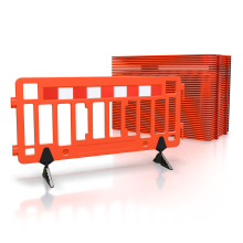 Crowd Control 6ft Barricade 40 Pack Bundle - Select Color
