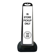 Black Vertical Panel w/Rubber Base - In Store Pickup Only