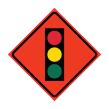 Traffic Signal Symbol Roll-Up Traffic Sign