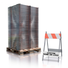 Type I Plastic Panel Barricade w/Steel Legs 70 Pack Pallet Bundle