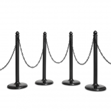 TCFL Plastic Post and Chain Kit - 4 Posts - 32' Plastic Chain